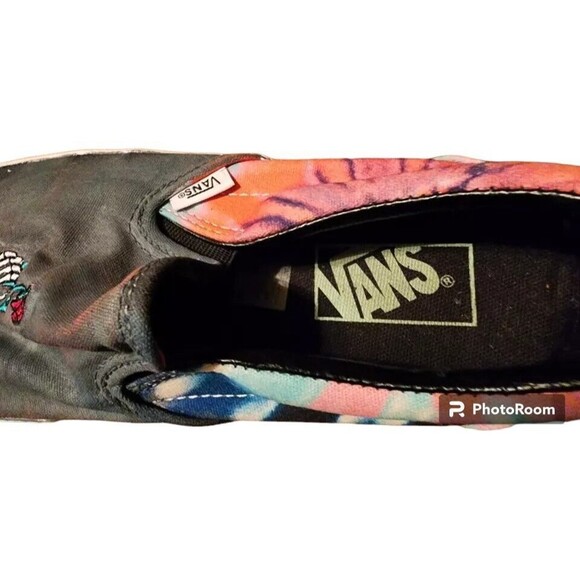VANS Grateful Dead Slip On Sneakers M 7 W 8.5 Gray Tie-Dye - Picture 6 of 7